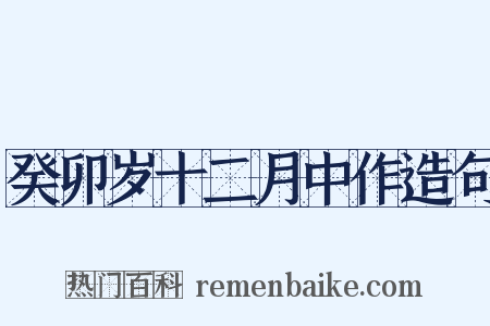 癸卯岁十二月中作造句是什么意思的图片